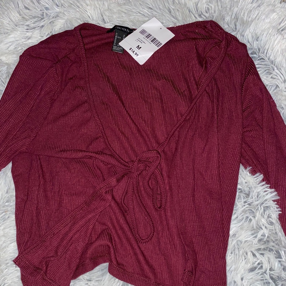 cardigan tied in front. NWT